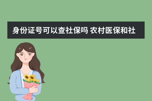 身份证号可以查社保吗 农村医保和社保有什么区别