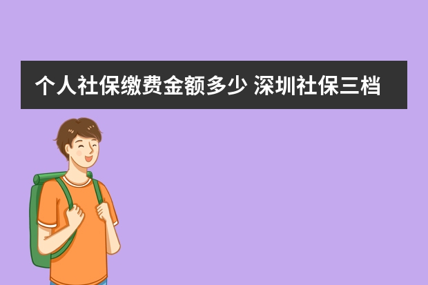 个人社保缴费金额多少 深圳社保三档缴费标准