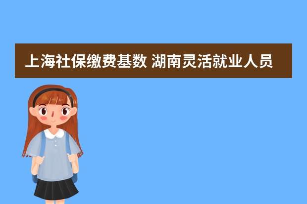 上海社保缴费基数 湖南灵活就业人员社保缴费比例