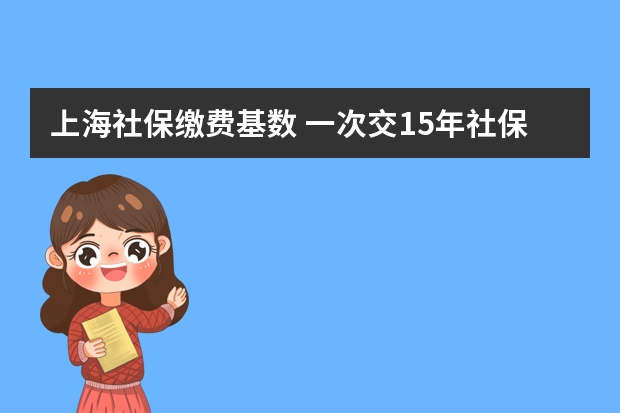 上海社保缴费基数 一次交15年社保可以吗