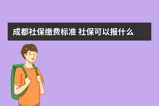 成都社保缴费标准 社保可以报什么