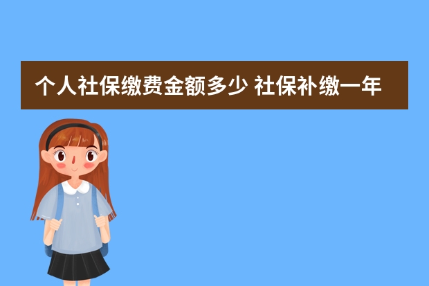 个人社保缴费金额多少 社保补缴一年多少钱