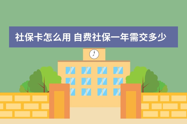 社保卡怎么用 自费社保一年需交多少